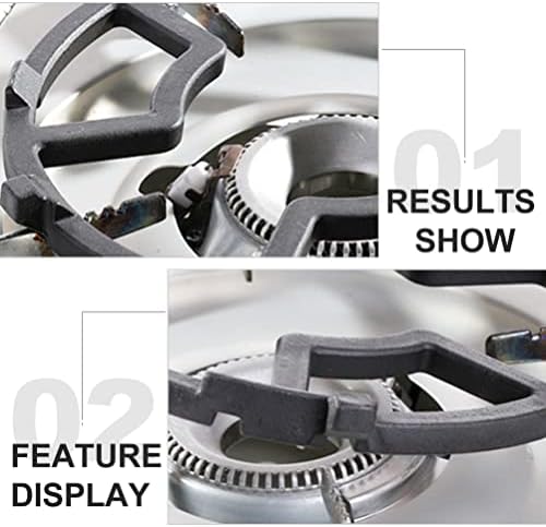 SOLUSTRE Cast Iron Wok Ring Non Slip Stove Trivets Cooktop Range Pan Holder Stand Gas Stove Rack Burner Bracket for Gas Hob Stove Accessories Black