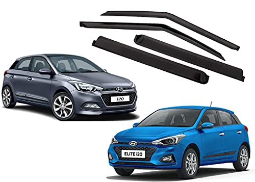 Image of Carsaaz Unbreakable Door Visor /Rain Visor /Wind Deflector Compatible with Hyundai Elite i20