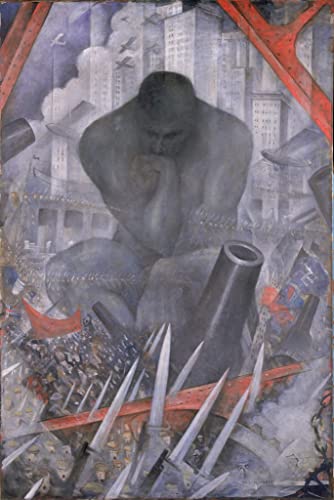 Cuadro de lienzo de C.R.W. Nevinson (60x90cm) para decoración de dormitorio