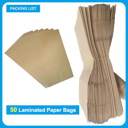 Image of Feminine Hygiene Sanitary Bin Bags, 11 inch X 5.95 inch X 3.46 inch, Disposable Leak Proof Laminated Paper Bags, for Restrooms in Homes /Restaurants /Hotels /Schools /Airports /Offices (50 Pieces)