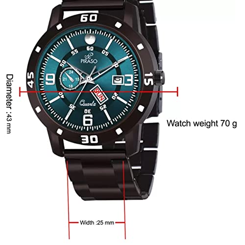 Image of PIRASO Analog Day and Date Working Display MESH Strap Watch for Men & Boys