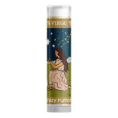 Crazy Rumors Virgo (Earth Blend) Zodiac Soothing Lip Balm Stick for Dry Lips, 100% Natural and Vegan 4g
