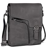 CUIR VÉRITABLE STYLE VINTAGE - Sacoche homme cuir véritable naturel au look vintage authentique. Le grain marqué du cuir rend chaque sac bandoulière homme unique.