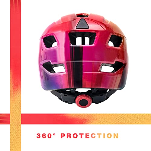 Onbros Kids Bike Helmet - Bike Helmet For 5-14 Boys Or Girls With Visor, Children Bicycle Helmet For Skateboard Mountain Scooter Road Cycling, Lightweight And Adjustable 50-57Cm (Rainbow1) #TOP2