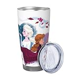 マグカップ アナと雪の女王 コーヒーカップ コンビニカップ 保冷 保温 タンブラー ステンレス製 大容量 真空断熱マグ 蓋付き 持ち運び 直接ドリップ 車用 600ml Straw Three-piece Set