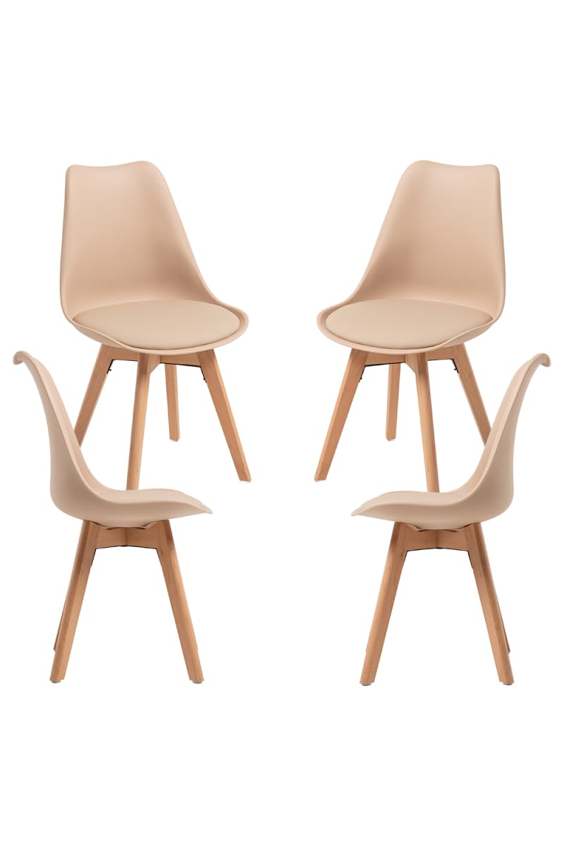 Regalos Miguel - Packs Sillas Comedor - Pack 4 Sillas Synk Basic - Beige Tapioca
