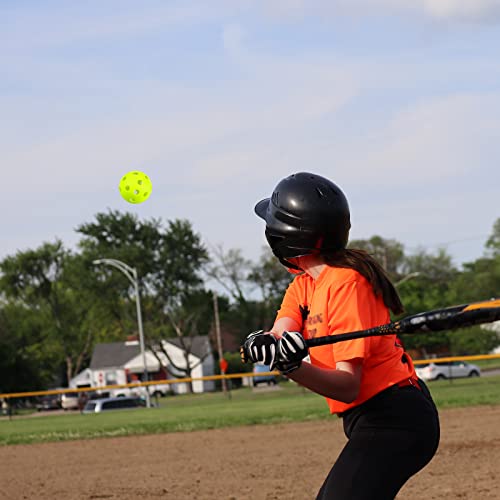 20 Pack Baseball Practice Balls - Soft Training Baseballs For Batting Hitting Pitching - Hollow Airflow Softball - Limited Flight Lightweight Mini Ball For Indoor & Outdoor Sport 9 Inches 26 Holes #TOP3