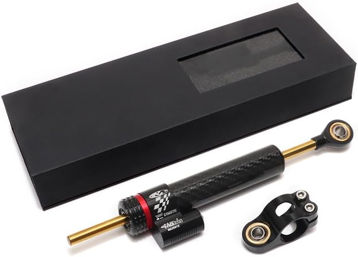 Amortiguador de dirección de motocicleta para Y-amaha FZ-25 2017-2018 estabilizador de amortiguador de dirección ajustable de fibra de carbono sin