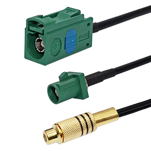RF Pigtail Cable Fakra to RCA Splitter Cable, RCA Female to Green Fakra E Female and Male Basket RF Pigtail 6