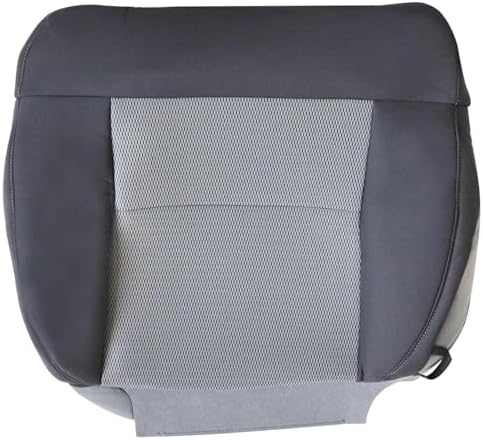 2010 2011 2012 2013 2014 GMC Sierra Cloth Seat Cover, GMC Sierra Work Truck 1500 2500 3500 & Chevy Silverado Fabric Seat Cover Replacement In Ebony Black (Driver Top - Foto 3