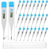 Gaillty 24 Pack Digital Thermometer for Adults Digital Oral Thermometer for Fever Basal Body Fast Reading Hard Probe for Underarm Rectal Mouth Temperature Measurement