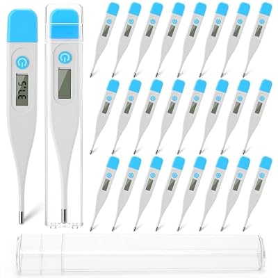 Gaillty 24 Pack Digital Thermometer for Adults Digital Oral Thermometer for Fever Basal Body Fast Reading Hard Probe for Underarm Rectal Mouth Temperature Measurement