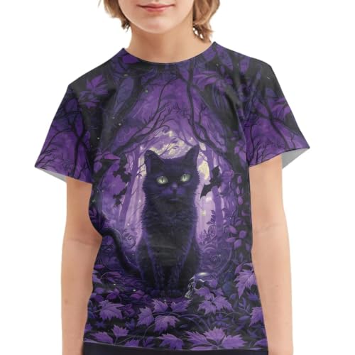 Image of Xhuibop Kids T Shirts for Boys Size 3-16 Girls Short Sleeve Sportswear Active Tops