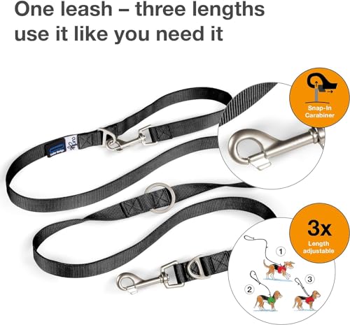 Adjustable Leash Nylon Black M