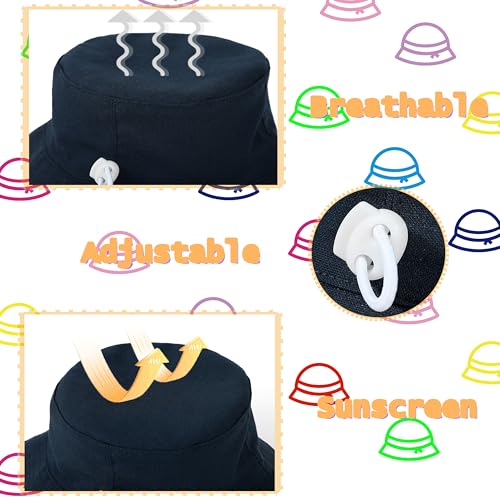 Baby Boy Sun Hat Toddler Summer Bucket Beach Hats for Girls Sun Protection UPF 50+ Cotton Linen2