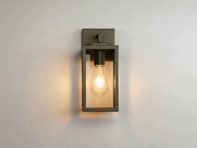 Image of Outdoor Wall Light Fixtures, Waterproof Wall Lantern with Tempered Glass, Hardwired Exterior Wall Sconce in Dark Olive, 12 in Outdoor Porch Light for House Front Door, Patio, Garage, 2-Pack