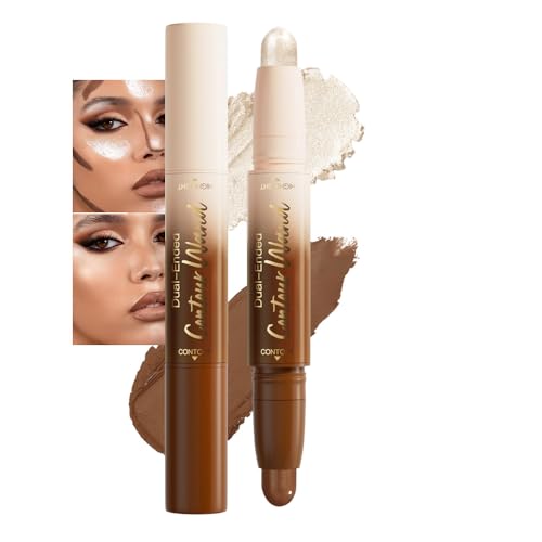2 in 1 Contour Stick Waterproof Bronzer Highlighter, 25-Universal