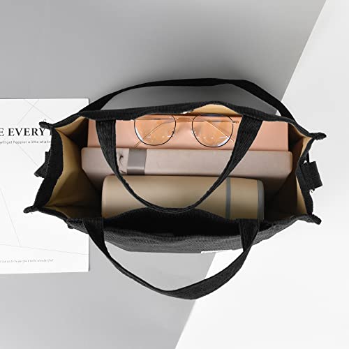 Valleycomfy Corduroy Tote Bag for Women Travel Crossbody Bag Purse Women Shoulder Bags Work Handbags Everyday Hobo Bag 5