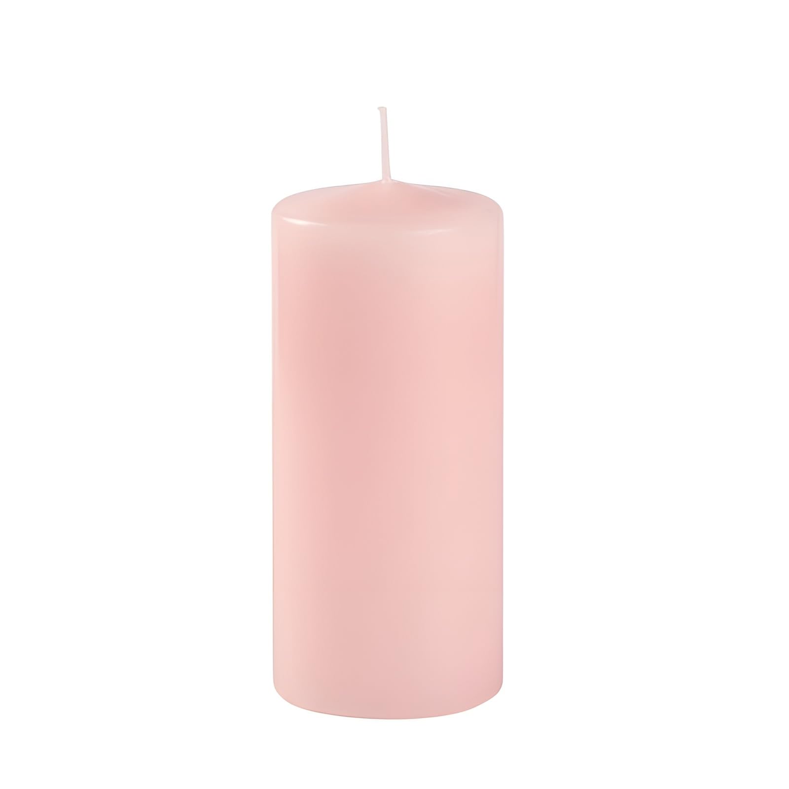 Pack of 12 Candle Candles Diameter 5 cm Height 15 cm – Peach Colour – 48 Hours Burning Time – Unscented Cereria Di Giorgio