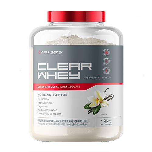 Whey Protein 100% Isolate Clear 1,81kg - Baunilha - Cellgenix