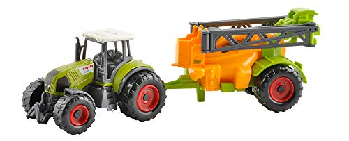 ISO TRADE Farm Set 6 landwirtschaftliche Maschinen Spielzeug Kinder Traktoren Anhänger