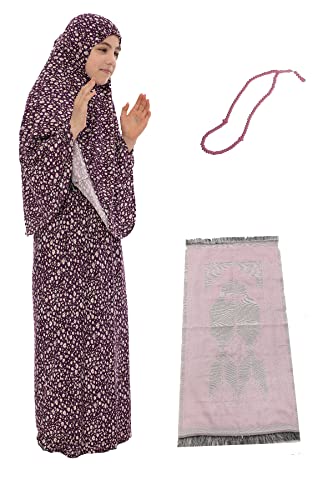 Regalo de ramadán juego de oración de dos piezas para niñas con vestido namaz