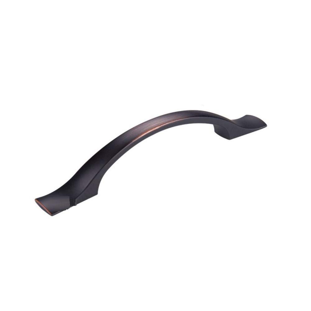 Stnyanxd 96Mm Antique Cabinet Drawer Handles 2Pcs Black Solid Zinc Alloy Wardrobe Door Hardware (96Mm)