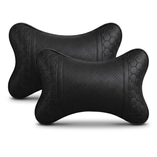AdroitZ Faux Leather 𝗨𝗡𝗜𝗩𝗘𝗥𝗦𝗔𝗟 Car Neck Rest Pillow | Premium hea...