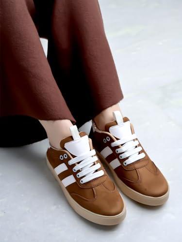 Image of Shoetopia Women's Casual Sneakers || Stylish Lace-Up Sports Shoes with Comfortable Sole || Lightweight Daily Footwear Walking & Running Shoes