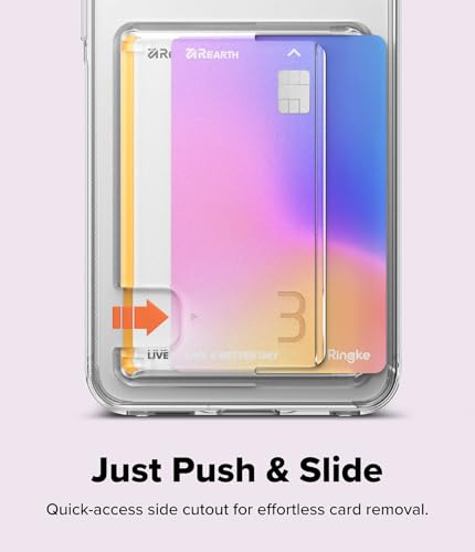 Image of Ringke Fusion Card for Samsung Galaxy A57 Wallet [Holds Up to 3] Slim Transparent Shockproof Case Back Cover with Built-in Card Slot Holder - Clear