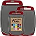 GORILLA GRIP Original Reversible Cutting Board (3-Piece), BPA Free, Juice Grooves, Larger Thicker Boards, Easy Grip Handle, Dishwasher Safe, Non-Porous, Extra Large, Kitchen (Set of Three: Gray/Red)