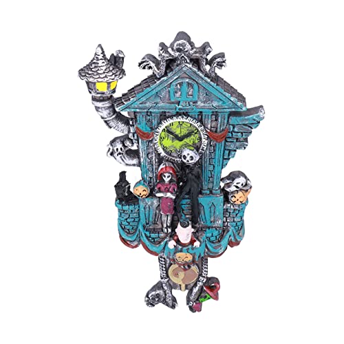 Wnvivi Reloj de Pared de Halloween, Mini Reloj de Cuco Navideño de Pesadilla de Resina, Reloj de...