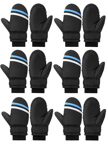 Image of SATINIOR 6 Pairs Kids Snow Mittens