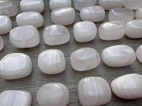 Image of GAF TREASURES 1 /2 LB Pink Calcite Tumbled Stones, Polished Natural Pink Calcite Gemstone, Pink Calcite Healing Crystals (Pink Calcite)