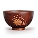 OMKMNOE Schüssel Japanischer Stil Totoro Holz Schalen Cartoon Handbemalt Geschirr, Japanischer Stil Kreative Holzschale, Cartoon Totoro Schüssel Suppe Salat,Braun