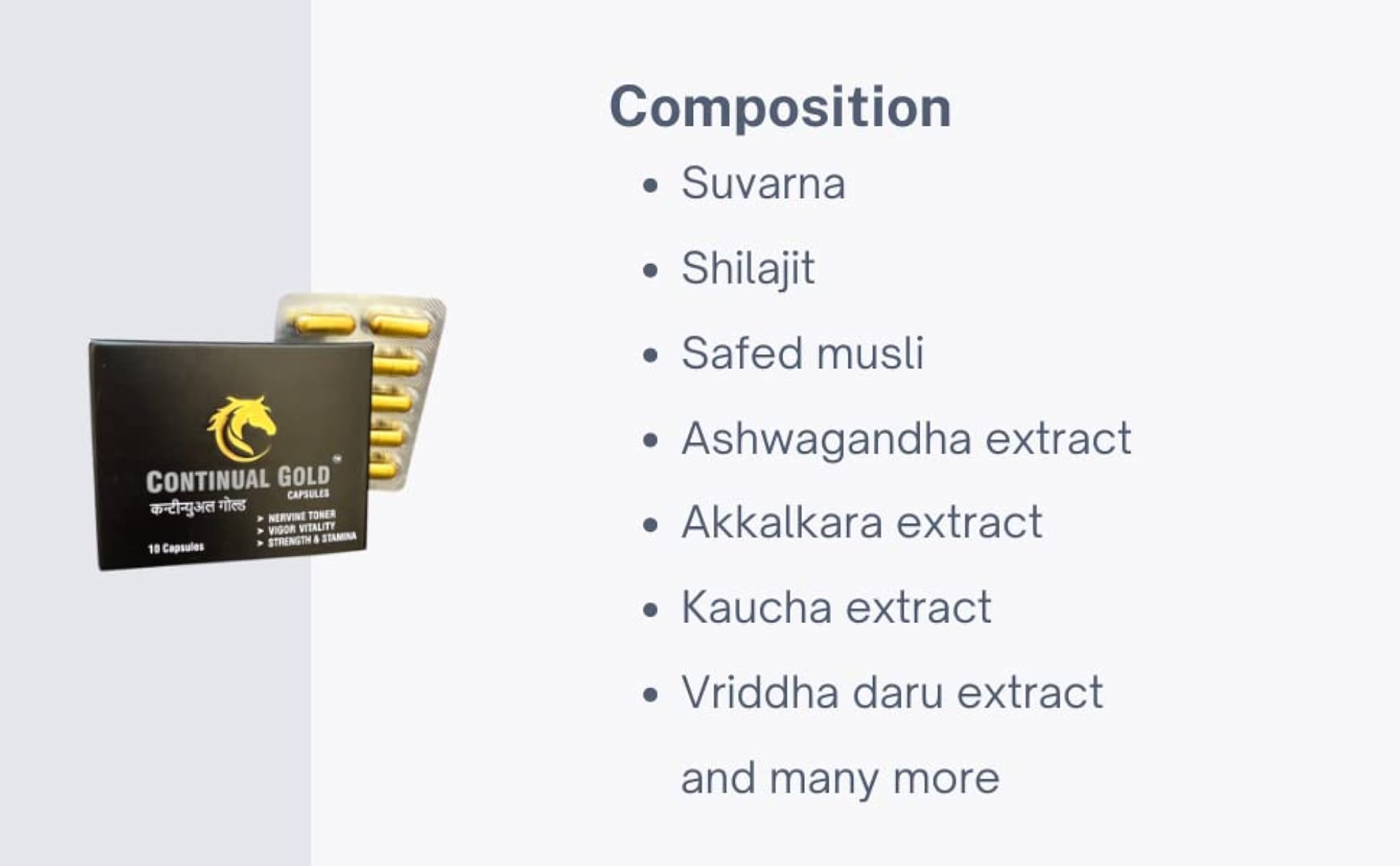Strength & Stamina Power Performance Ayurvedic Capsules Pack