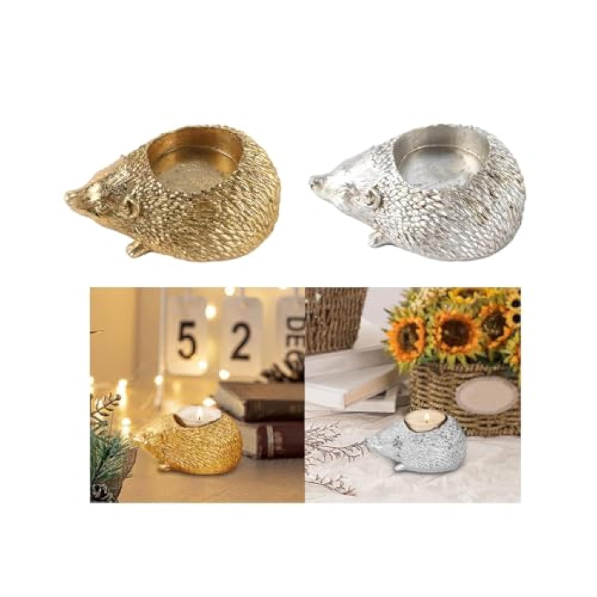 Hedgehog Candlestick Decorative Candle Holder for Anniversary