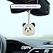 Leather Panda Charm for Handbags, Purses, Totes, Keychains and Cars Handmade with Alran Sully Goatskin (Metal-clasp strap) (Leather strap)