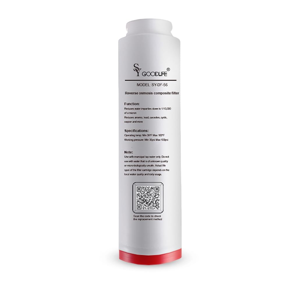 SY GOODLFIE for DF-56 Replacement Filter Element, Reverse Osmosis Filter,2:1 Pure to DrainοΌ0 Power Consumption