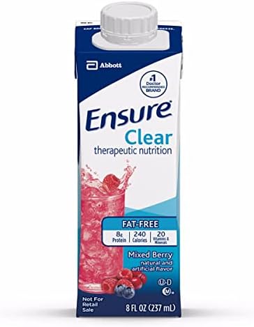 Ensure Clear Mixed Berry, 8 Ounce, New Recloseable Carton - Case of 24