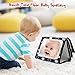 Baby Spiegel Spielzeug - Baby Spielzeug 0-6 Monate Faltbarer Schwarz Weiß Kontrast Babybuch Spiegel Spielzeug Baby Spielzeug ab 3 Monate Neugeborenes Lernspielzeug Spielzeug Geschenk (Black)