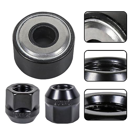 Wuidail Universal Wheel Stud Installer Tool,Tire Stud Tool, M12x1.25 M12x1.5 M14x1.5, Iron, with 3/4" Hex Wheel Lug Nuts, Black