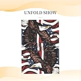 Tarjeta de felicitación con diseño de águila con bandera de Estados Unidos, tarjetas en blanco con sobres, juego a granel para varias ocasiones, 4.5 x 6 pulgadas