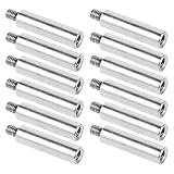 Cabilock 12 Teiliges Spindelstangen Verlängerungsset Für Musikwerk Verlängerungsstangen Metall Verlängerungsstangen Aufzugsschlüssel Silberfarben