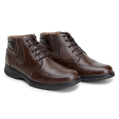 Bota Anatomic Comfort Gel Flex Couro Sola Borracha Costurada (41)