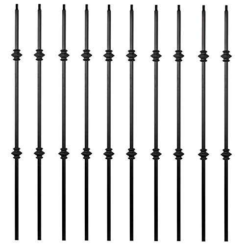 S02Wrought Iron Balusters Set of 10 Hollow Double Knuckle Balusters Decorative Metal