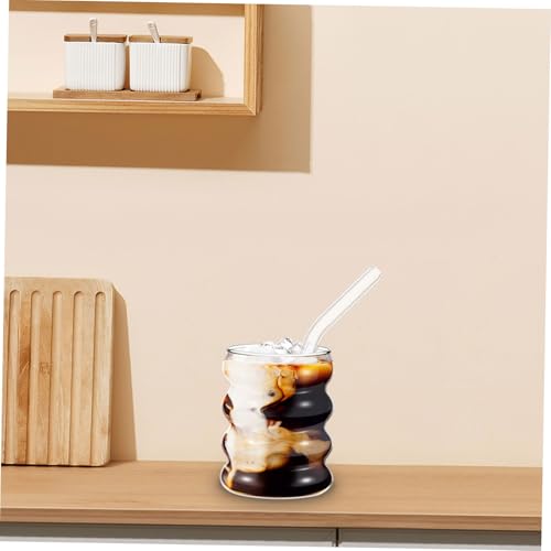 Set de 4 vasos de vidrio con sorbete Zerodeko miniatura 6