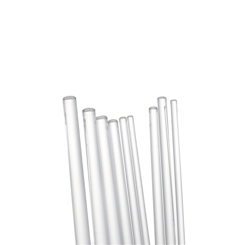 Agitador de vidrio de 10 Uds for barra guía de líquido de filtro, varilla agitadora de vidrio de 4-10mm de diámetro, varilla agitadora de laboratorio transparente(10x400mm)