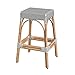 Butler Specialty Company Robias Rectangular Rattan 30" Bar Stool - White & Gray