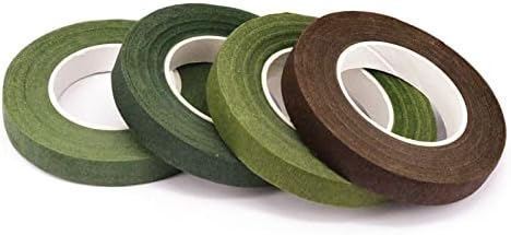 TIAMALL 4 Rolls 1/2" Wide Floral Tapes for Bouquet Stem Wrapping and Floral Crafts (4 Color)